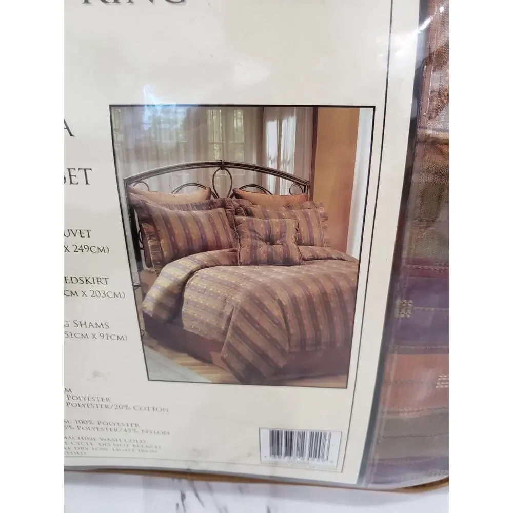 NEW King Duvet Cover Set Southwestern Aztec SAHARA DESERT COLORS purple‎ green
